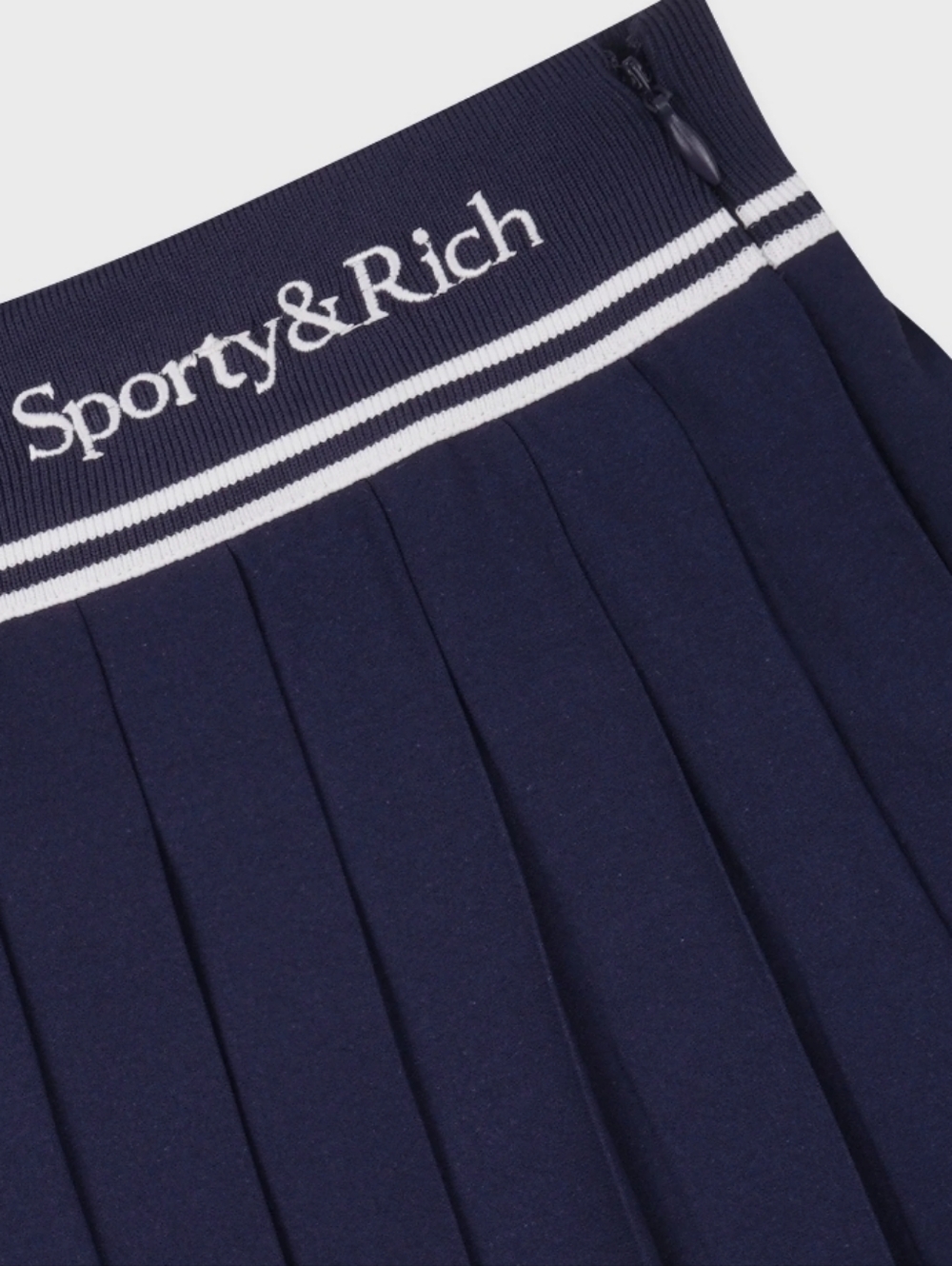 Sporty And Rich Abigail Navy Mini Tennis Pleated Skirt Size Large - Picture 6 of 11